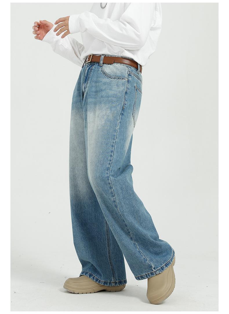 MATCHA STORY Straight-leg loose-fitting Jeans