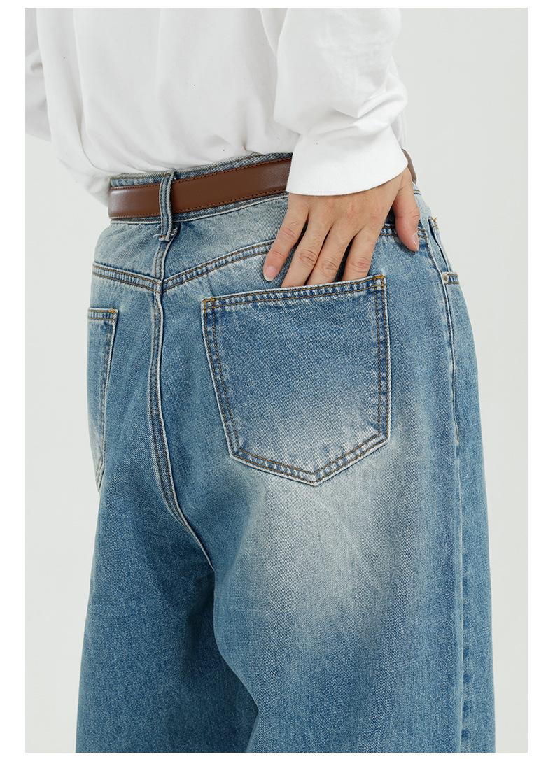 MATCHA STORY Straight-leg loose-fitting Jeans