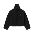 Harshandcruel Cropped Stand Collar Cashmere insulated plush jacket