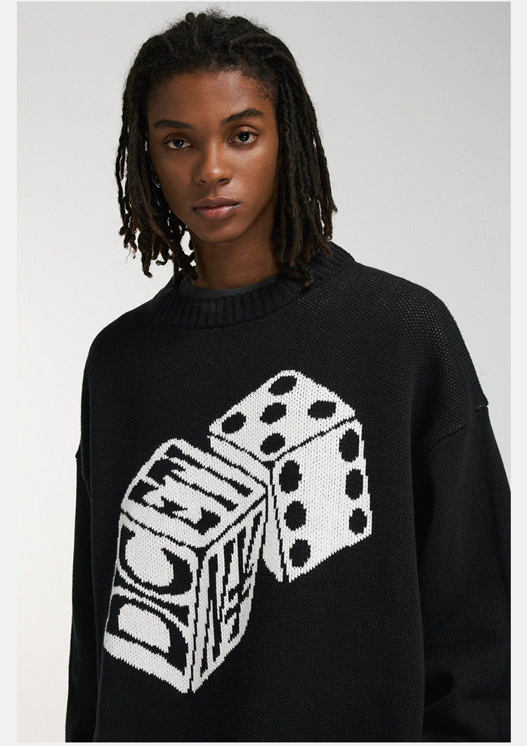 DICETINY "Fate Roll" jacquard Sweater