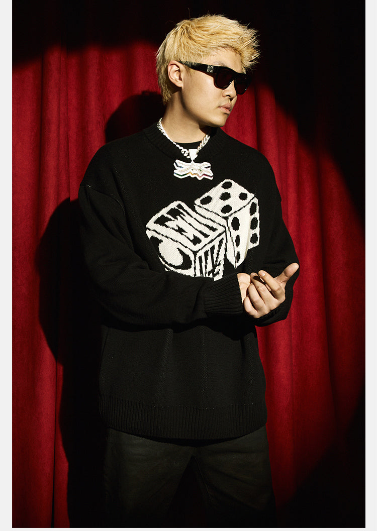 DICETINY "Fate Roll" jacquard Sweater