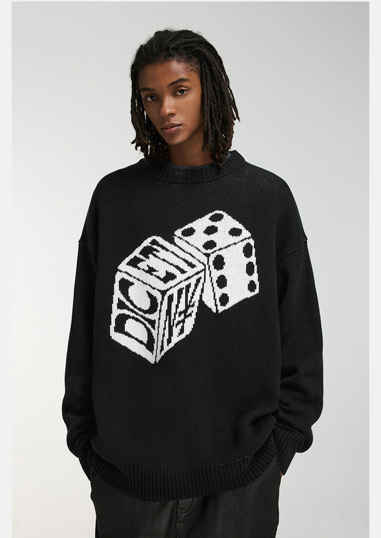 DICETINY "Fate Roll" jacquard Sweater