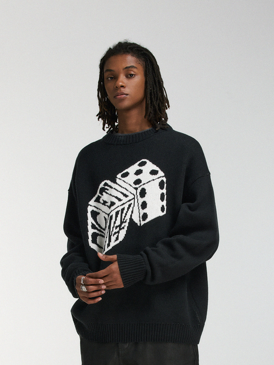 DICETINY "Fate Roll" jacquard Sweater