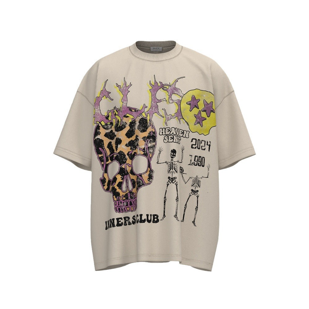 GLFS Skull Fried Street Premium Retro T-Shirt