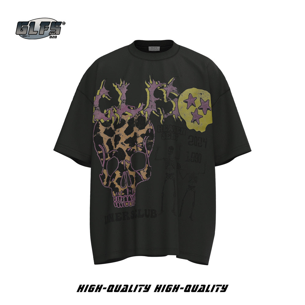GLFS Skull Fried Street Premium Retro T-Shirt