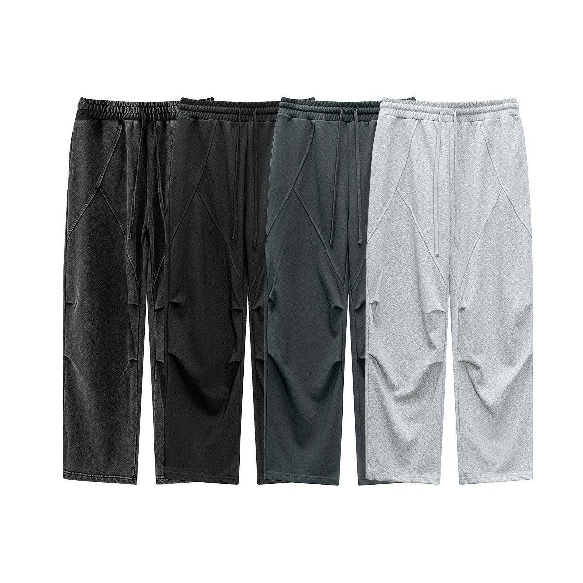 BE Washed Sliced Knitted Sweatpants