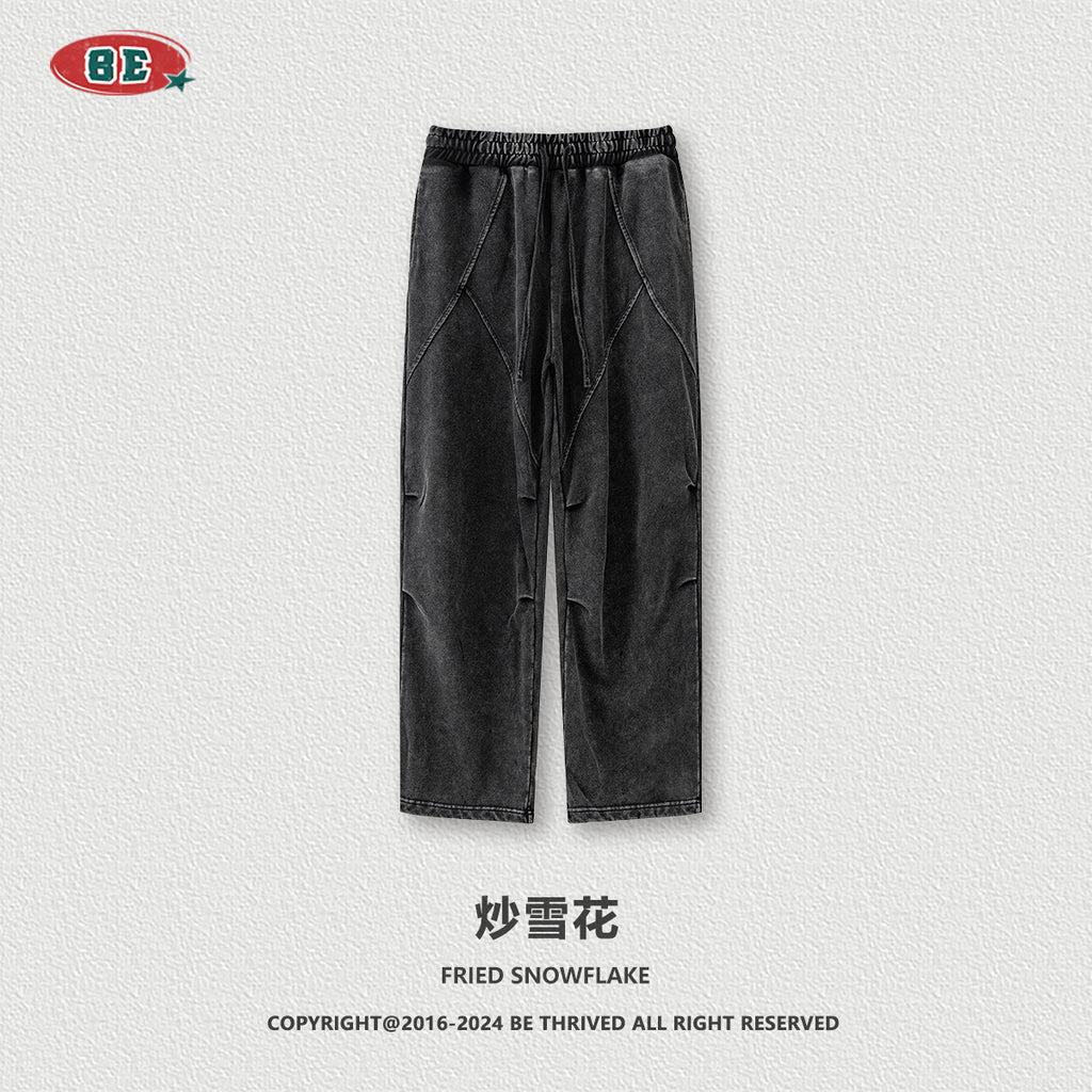 BE Washed Sliced Knitted Sweatpants