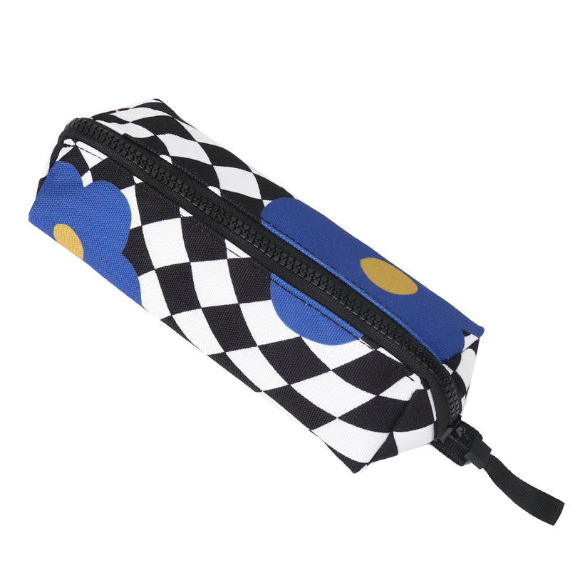 FREEIN checkerboard flower print pencil case