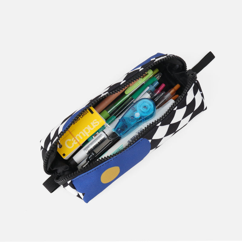 FREEIN checkerboard flower print pencil case