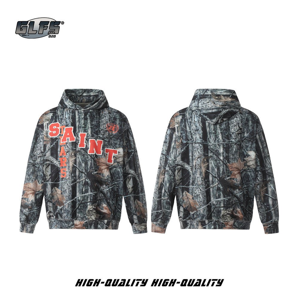 GLFS Outdoor Digital Camouflage Oversized Pullover Hoodie