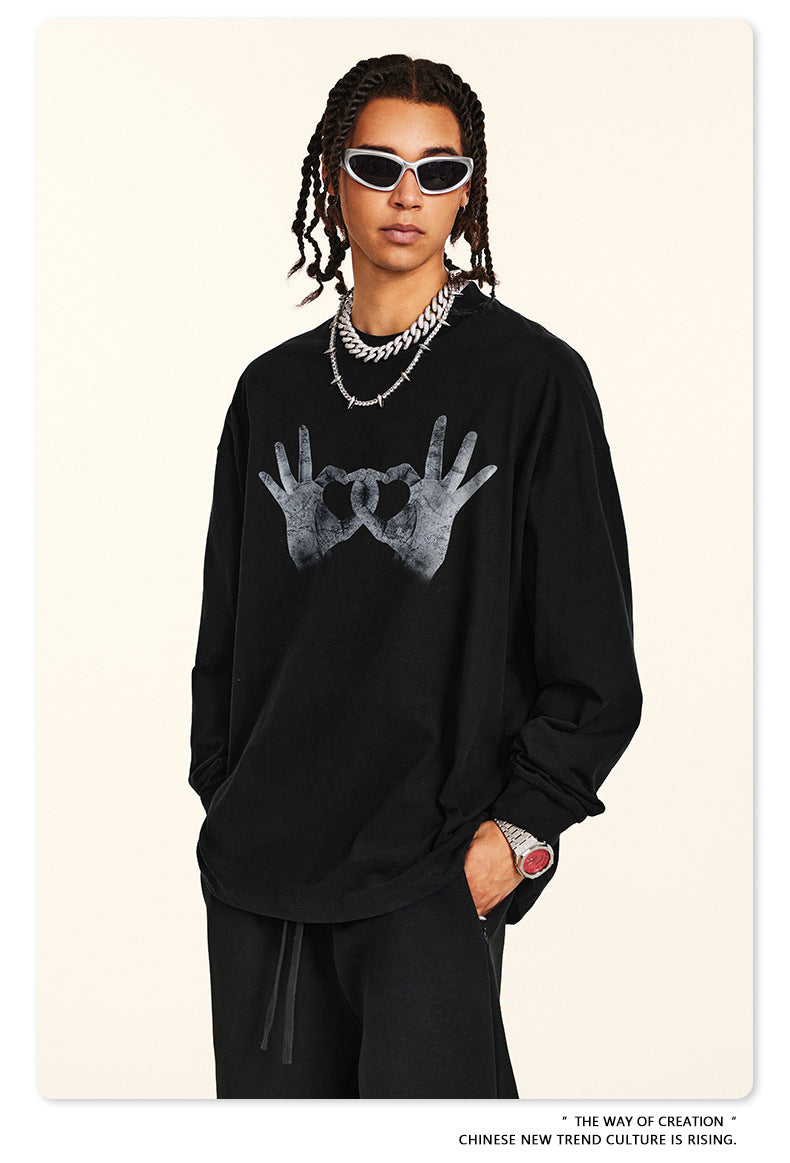 BE Heart Gesture Long Sleeve Tee
