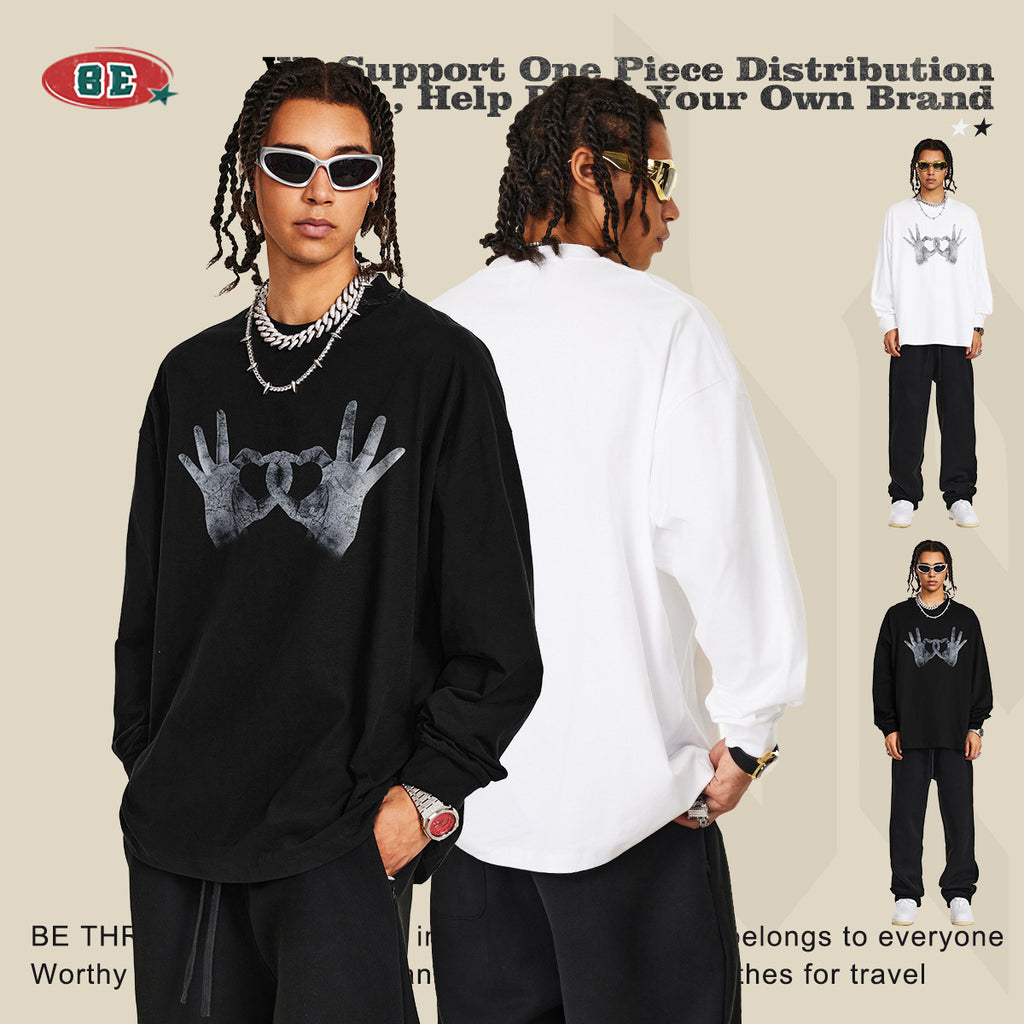 BE Heart Gesture Long Sleeve Tee