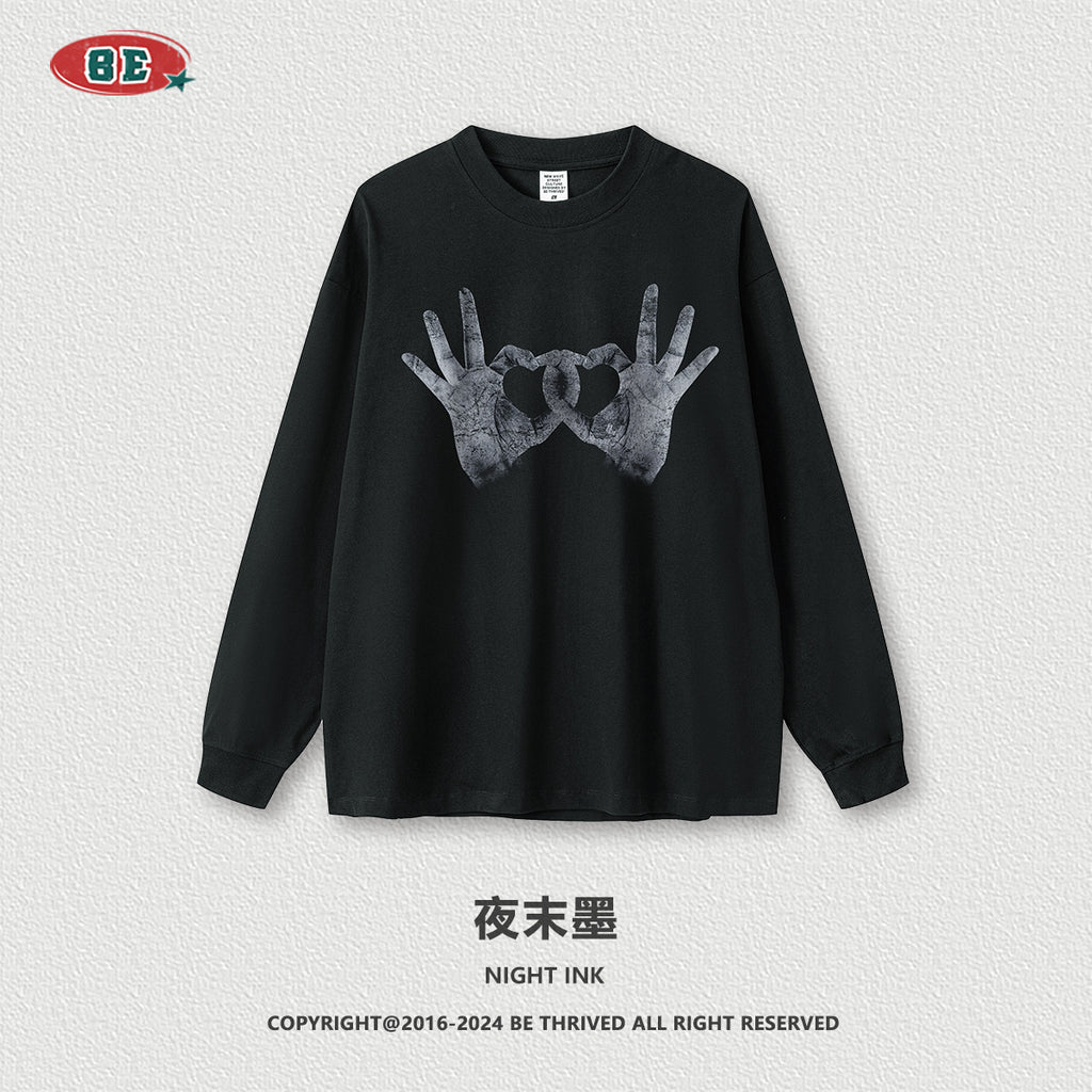 BE Heart Gesture Long Sleeve Tee