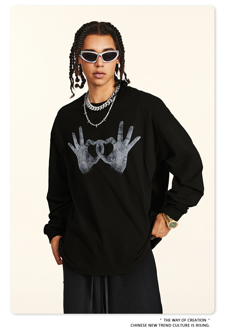 BE Heart Gesture Long Sleeve Tee