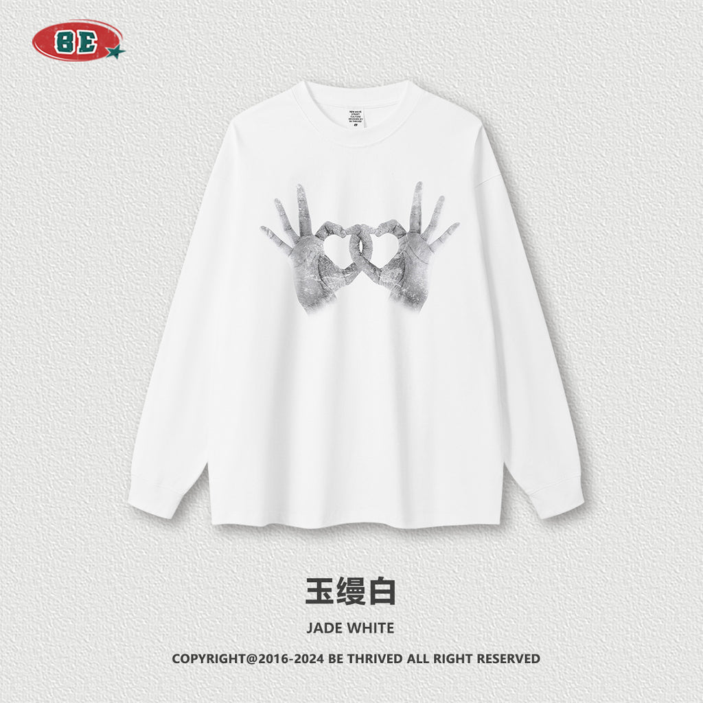 BE Heart Gesture Long Sleeve Tee