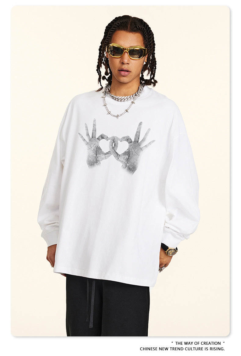 BE Heart Gesture Long Sleeve Tee