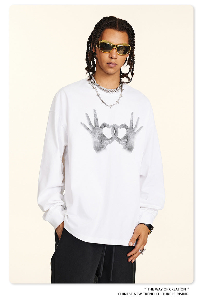 BE Heart Gesture Long Sleeve Tee