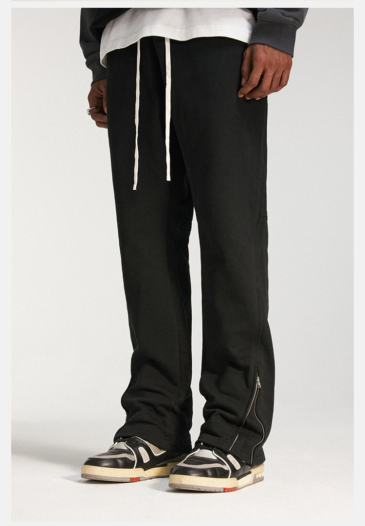 DICETINY zipper-cut split deconstructed sweatpants