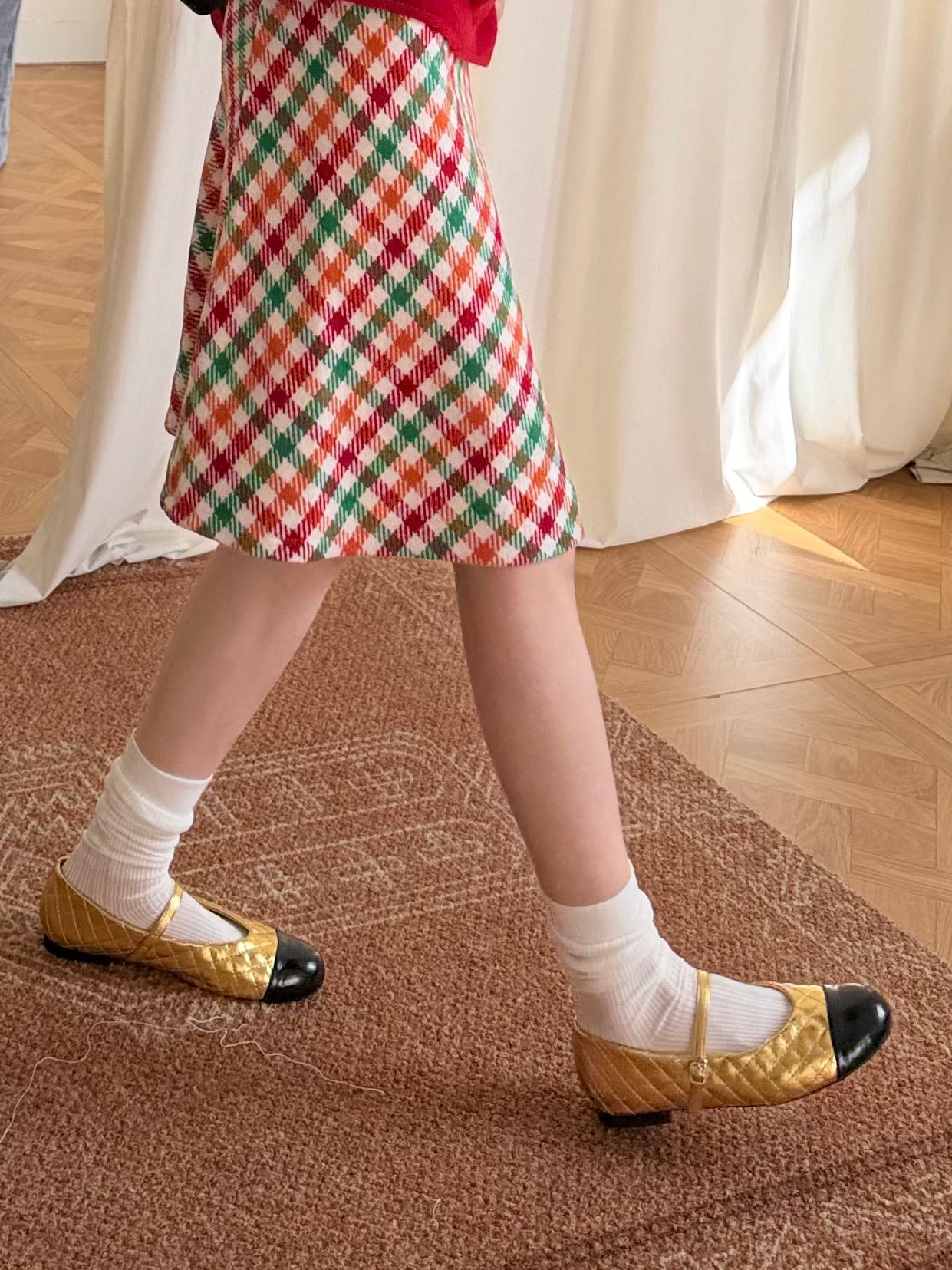 La mode French Quilted Mary Janes