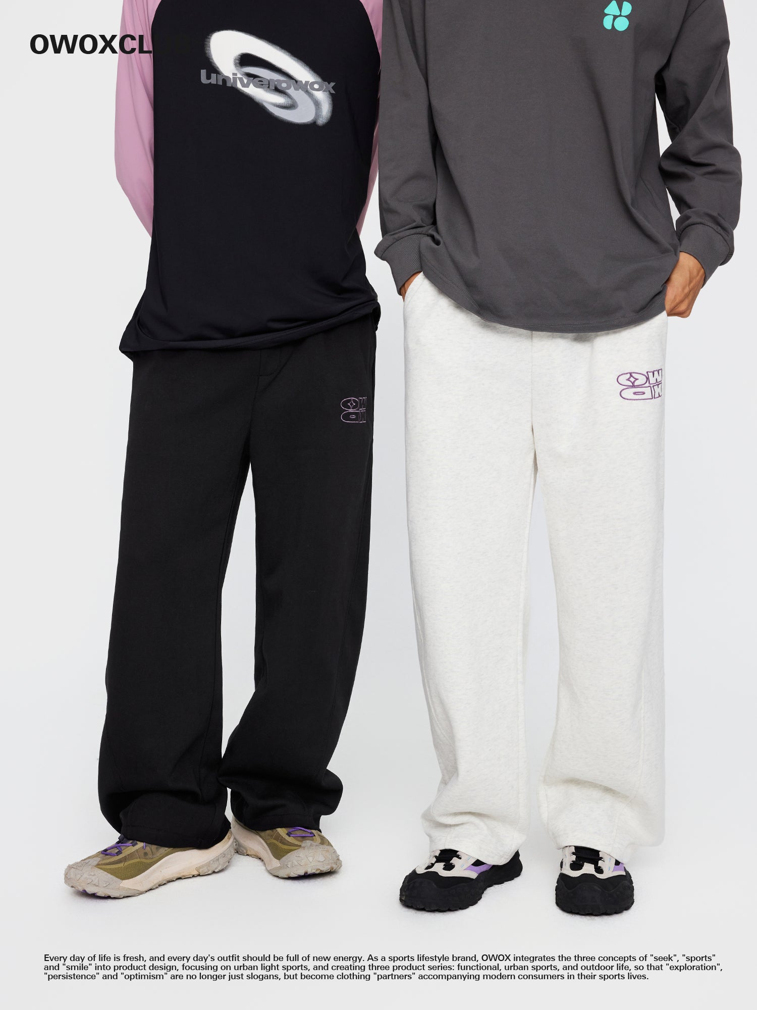 OWOX Loose Straight Drap Casual Sweatpants