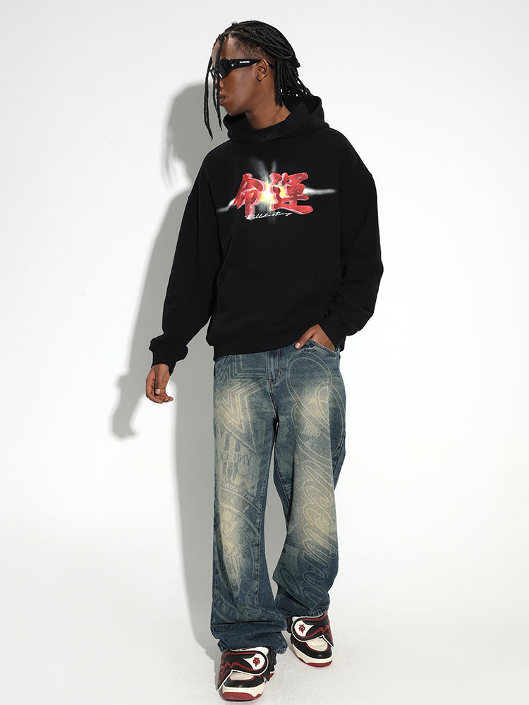 DICETINY FATE PRINT LOGO HOODIE