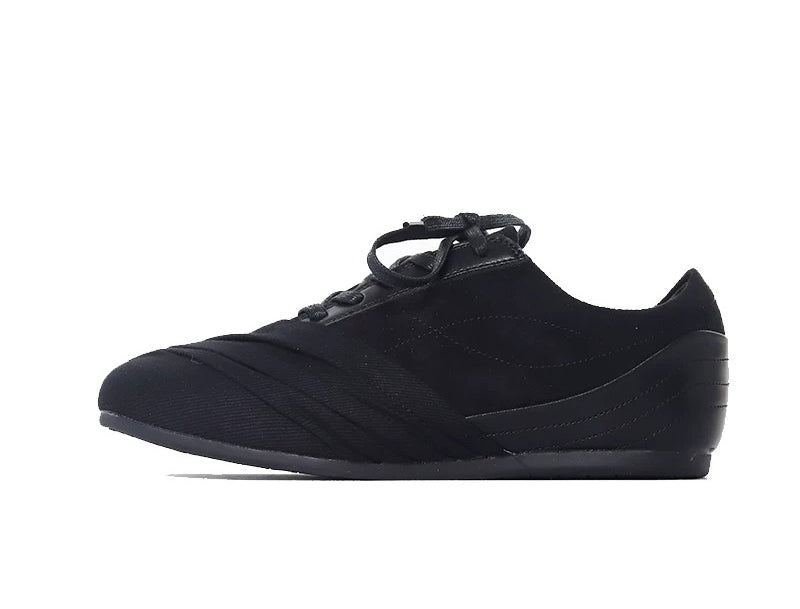 SHENLV STUDIO Handmade Pleated Canvas Splicing Dexun Shoes
