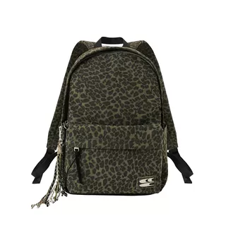 CryingCenter Blue Leopard Backpack Brown leather leopard print bag