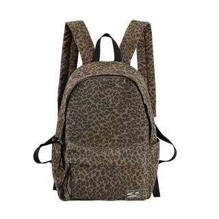 CryingCenter Blue Leopard Backpack Brown leather leopard print bag