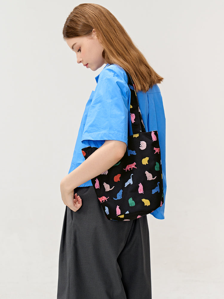 FREEIN cute cat tote bag