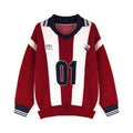 CHANT2nd ATLETI lazy luxury stitched vertical stripe Sweater