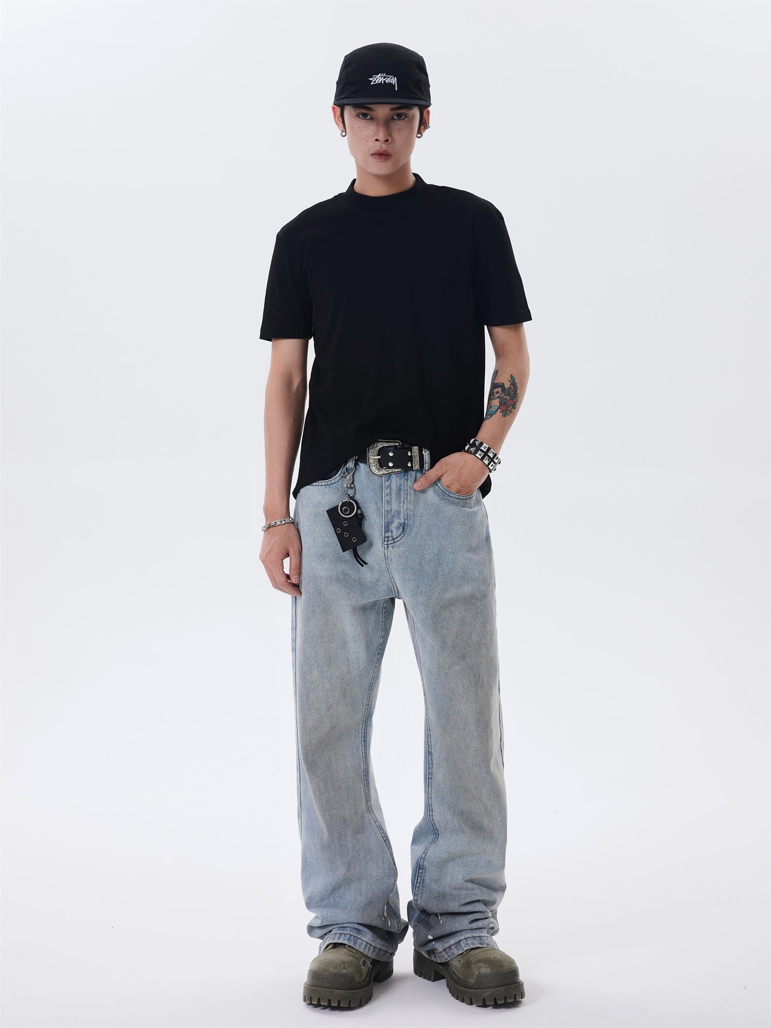 BTSG* Cleanfit Shoulder Solid Short Neckline Slim Tee