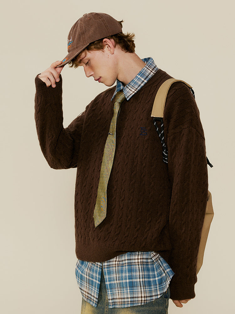 MATCHA STORY Twist Loose Sweater