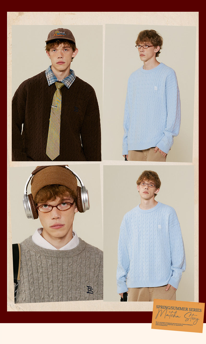 MATCHA STORY Twist Loose Sweater
