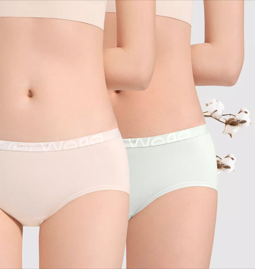 SecretWorld Cotton Antibacterial Mid-waist Briefs