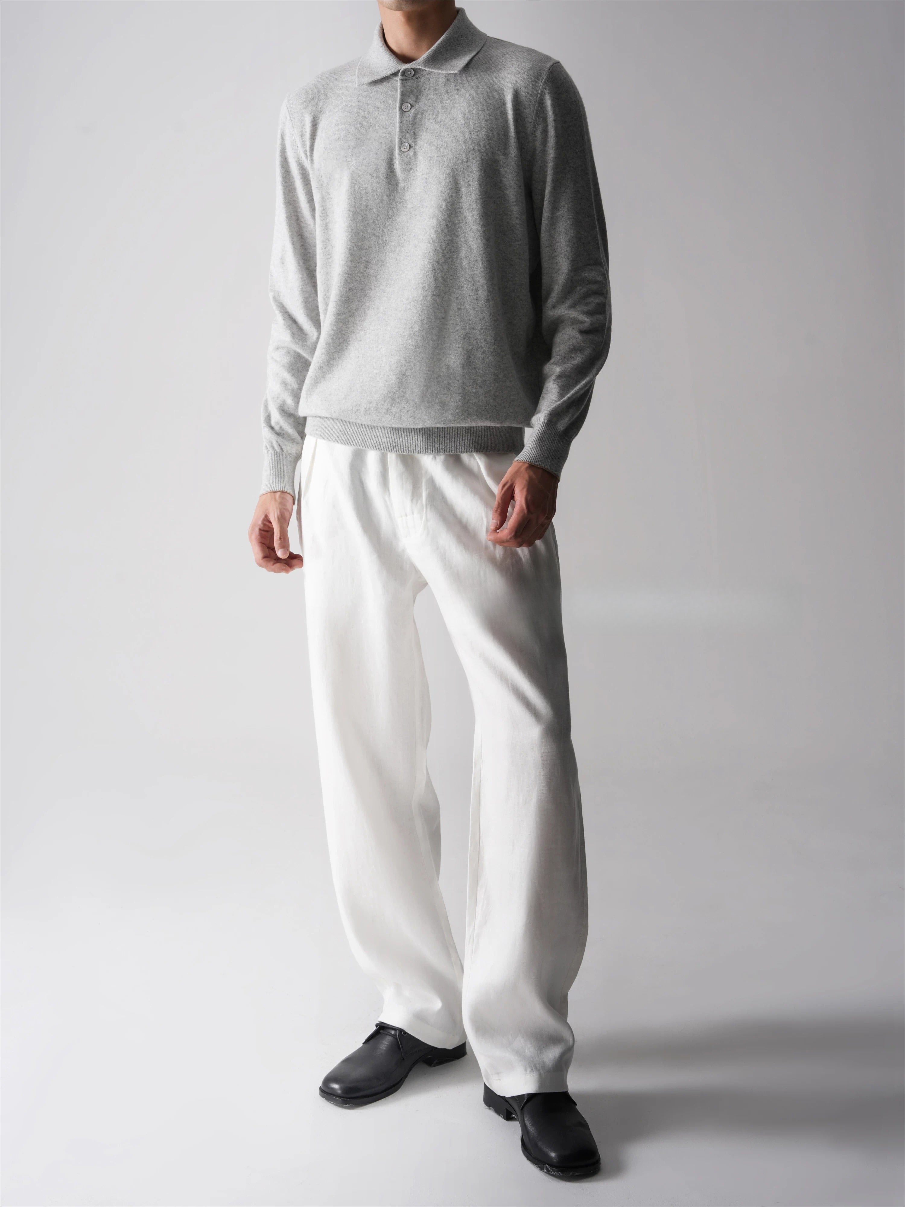 SEE ALSO Super Worsted Wool Elbow Leather Long-sleeved Sweater