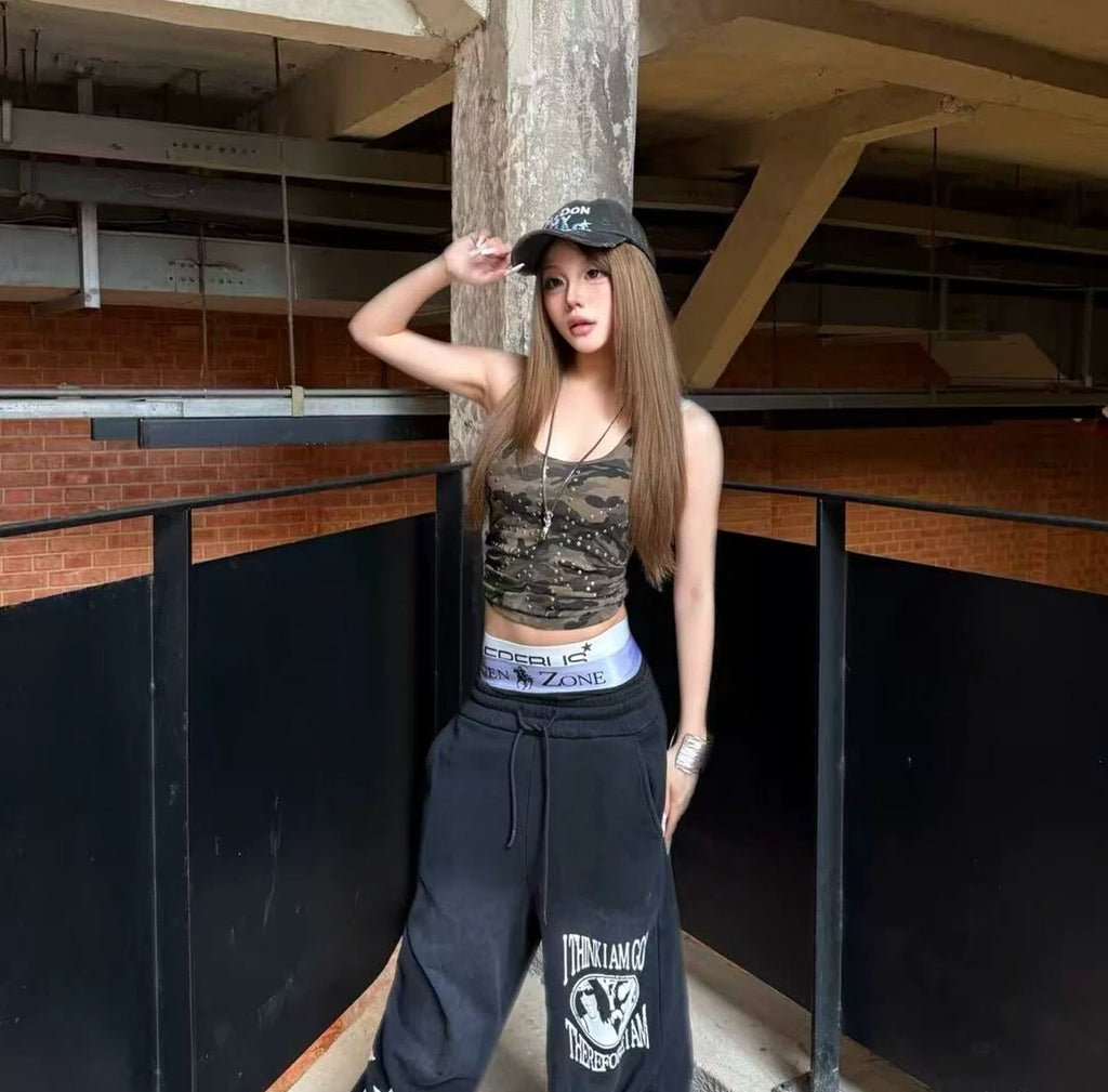 4AM Niche Loose Sports Sweatpants