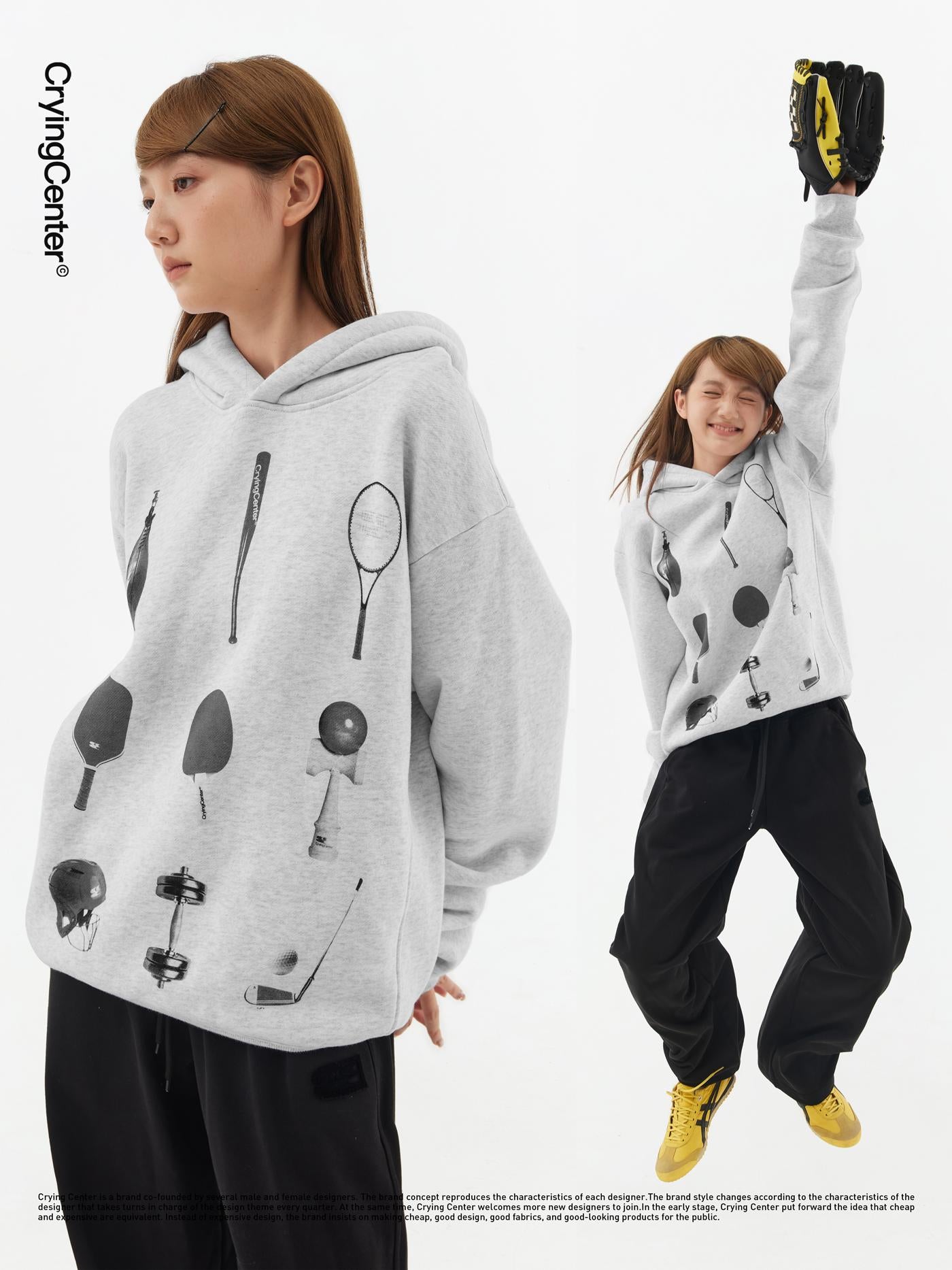 CryingCenter Sports Equipment Hooded Sweatshirt Crying Center * 1pc Left *