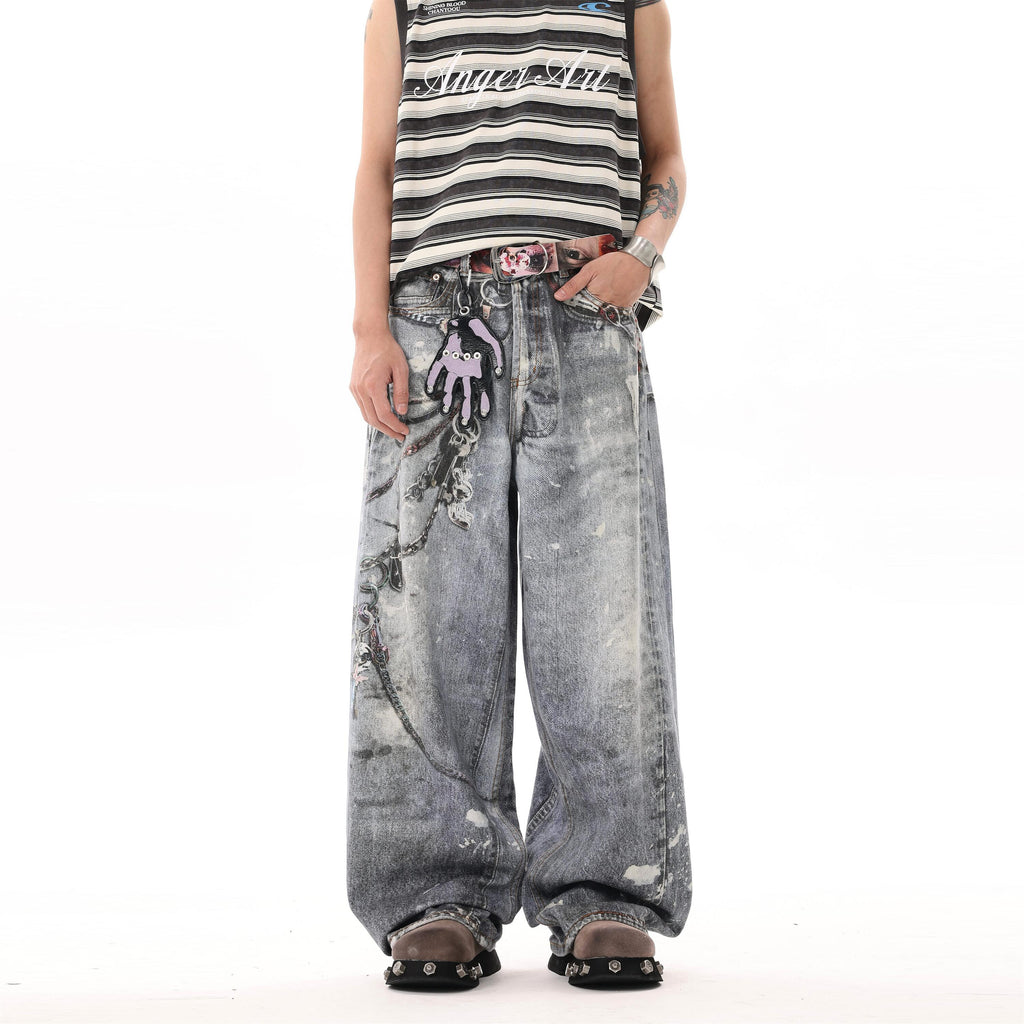 BTSG 3D lock chain pendant Jeans