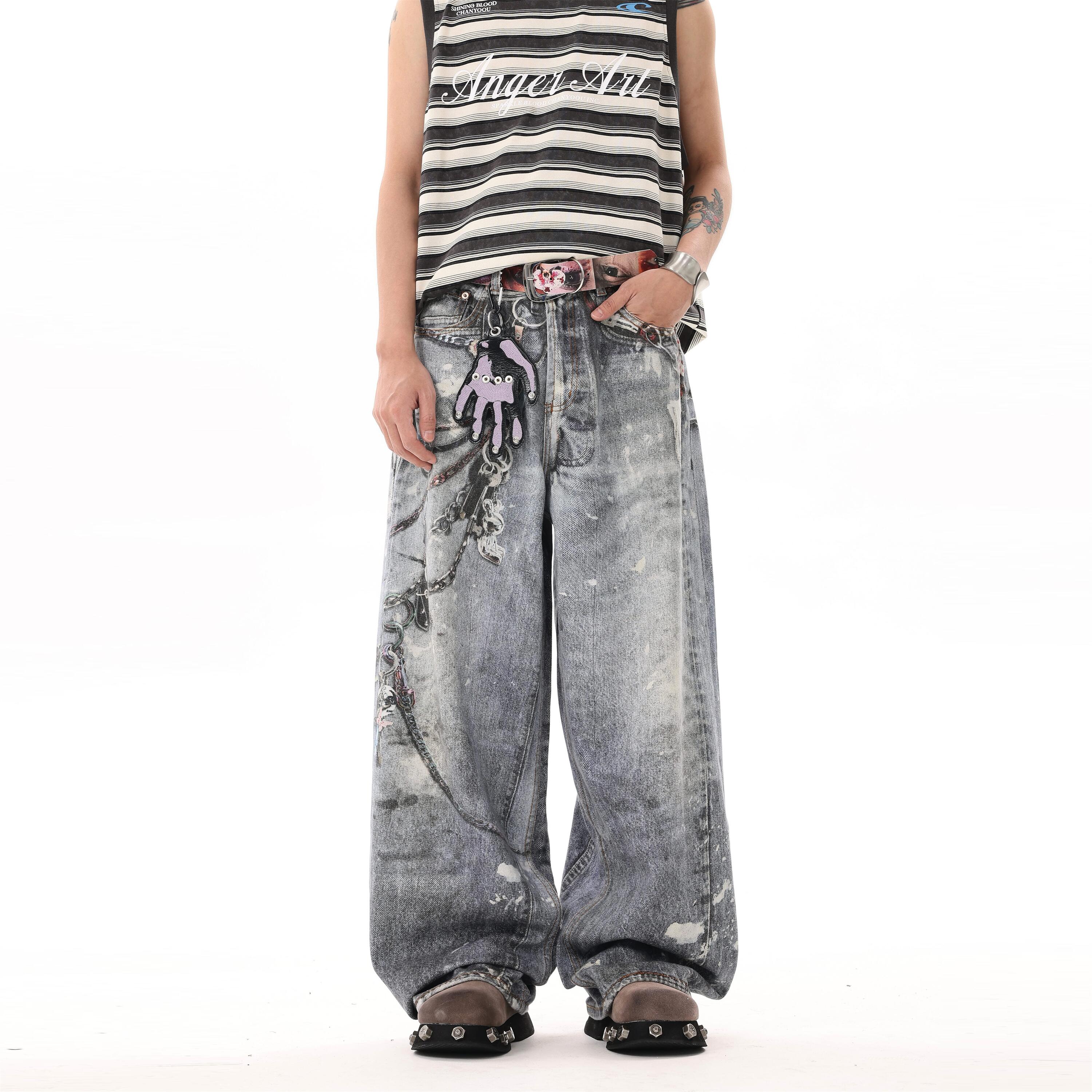 BTSG 3D lock chain pendant Jeans