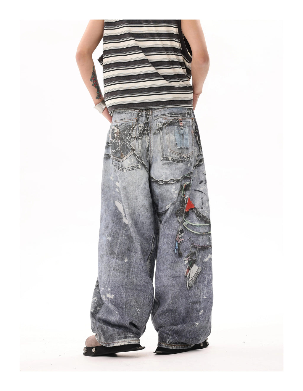 BTSG 3D lock chain pendant Jeans