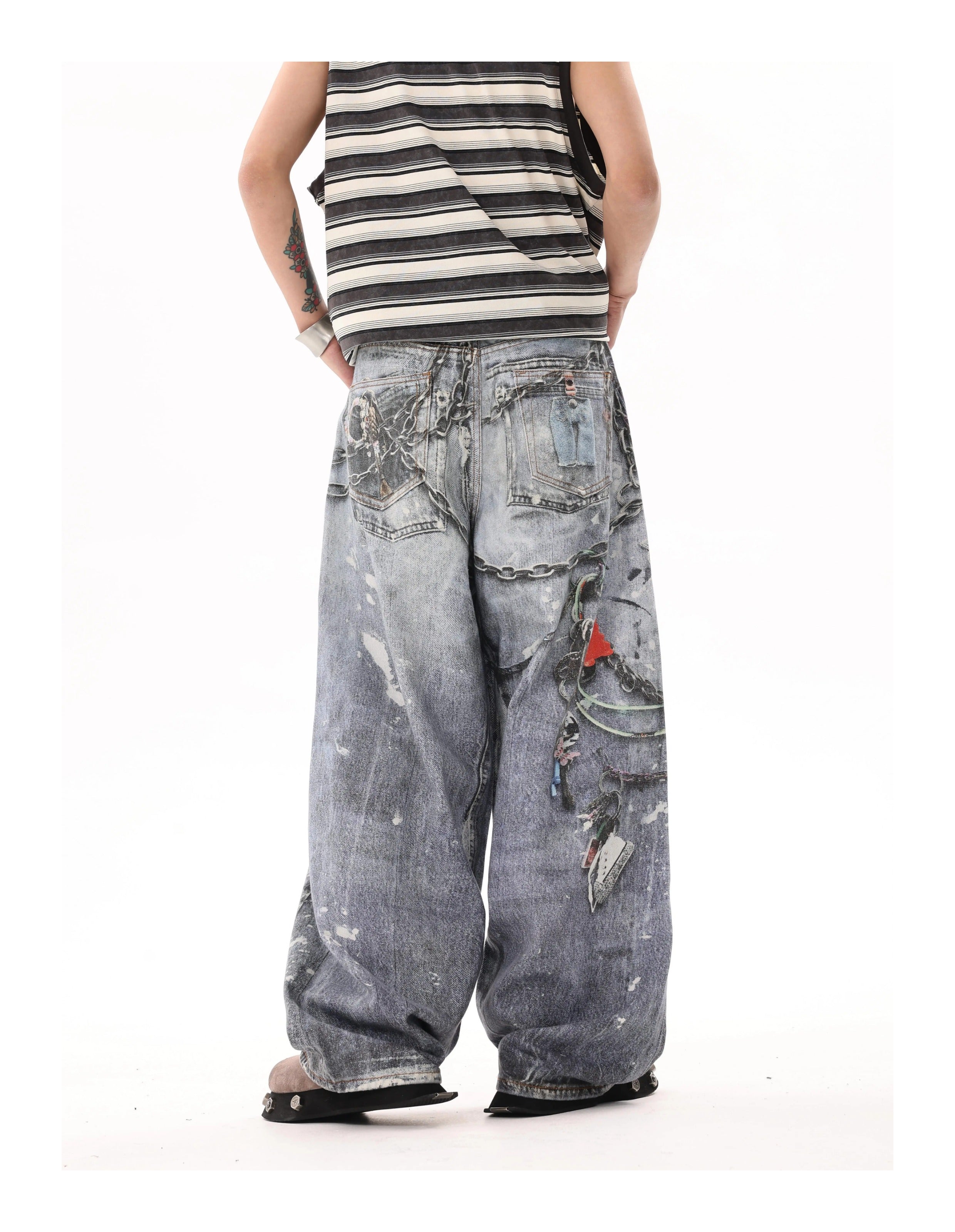 BTSG 3D lock chain pendant Jeans