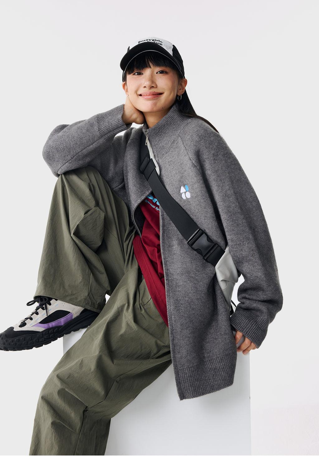 OWOX Cardigan Premuim Zip Knit Jacket