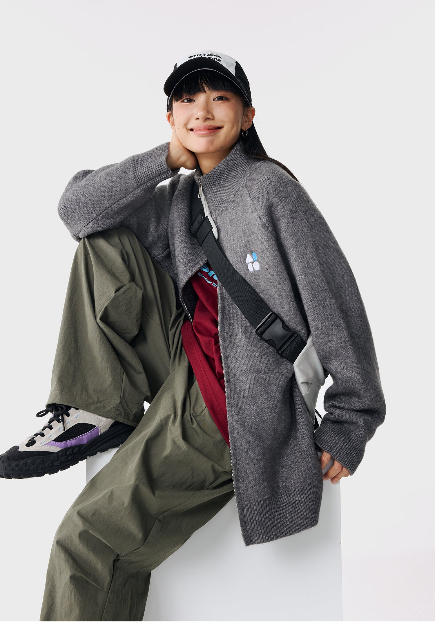 OWOX Cardigan Premuim Zip Knit Jacket