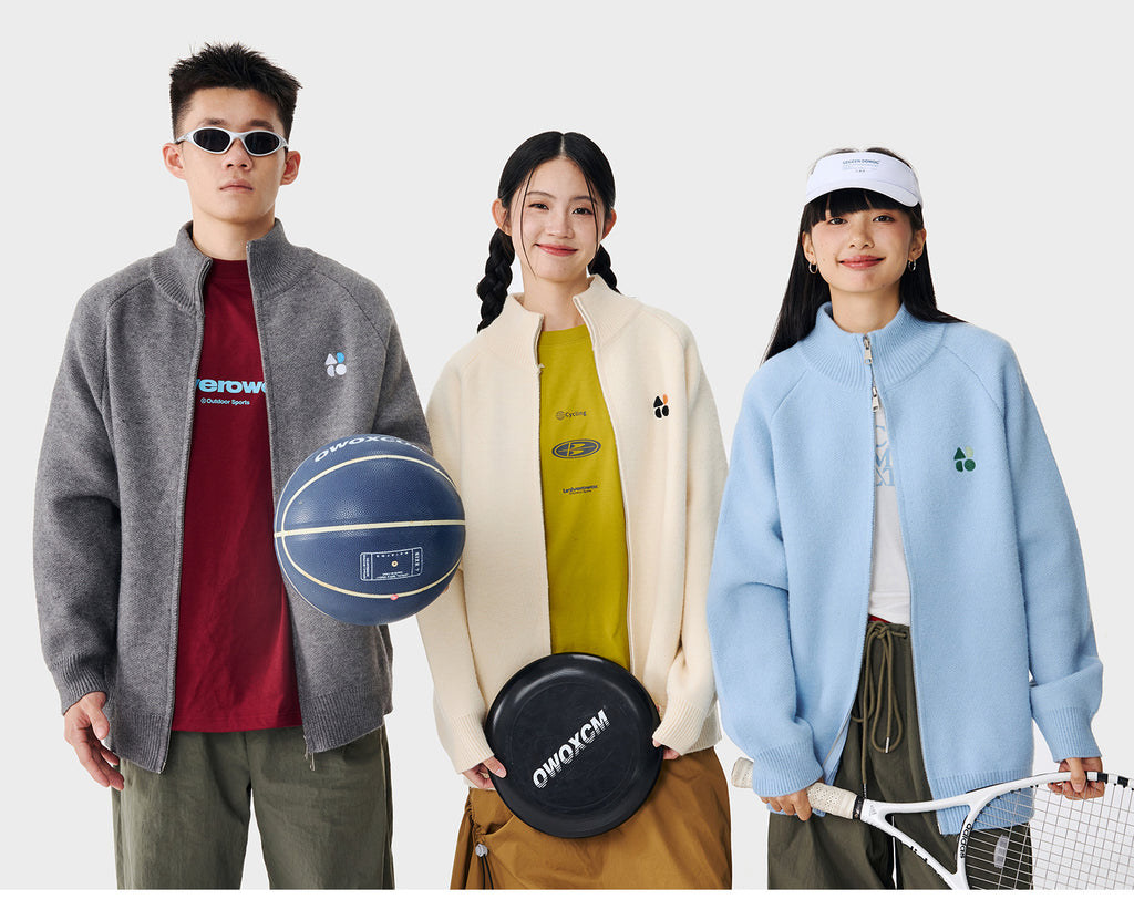 OWOX Cardigan Premuim Zip Knit Jacket