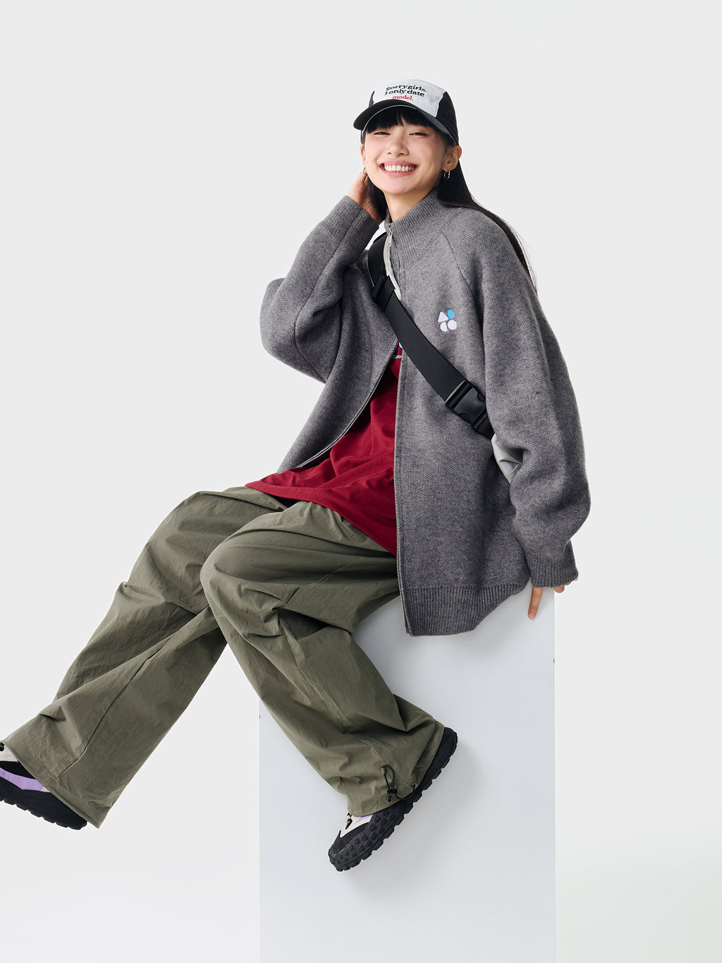 OWOX Cardigan Premuim Zip Knit Jacket