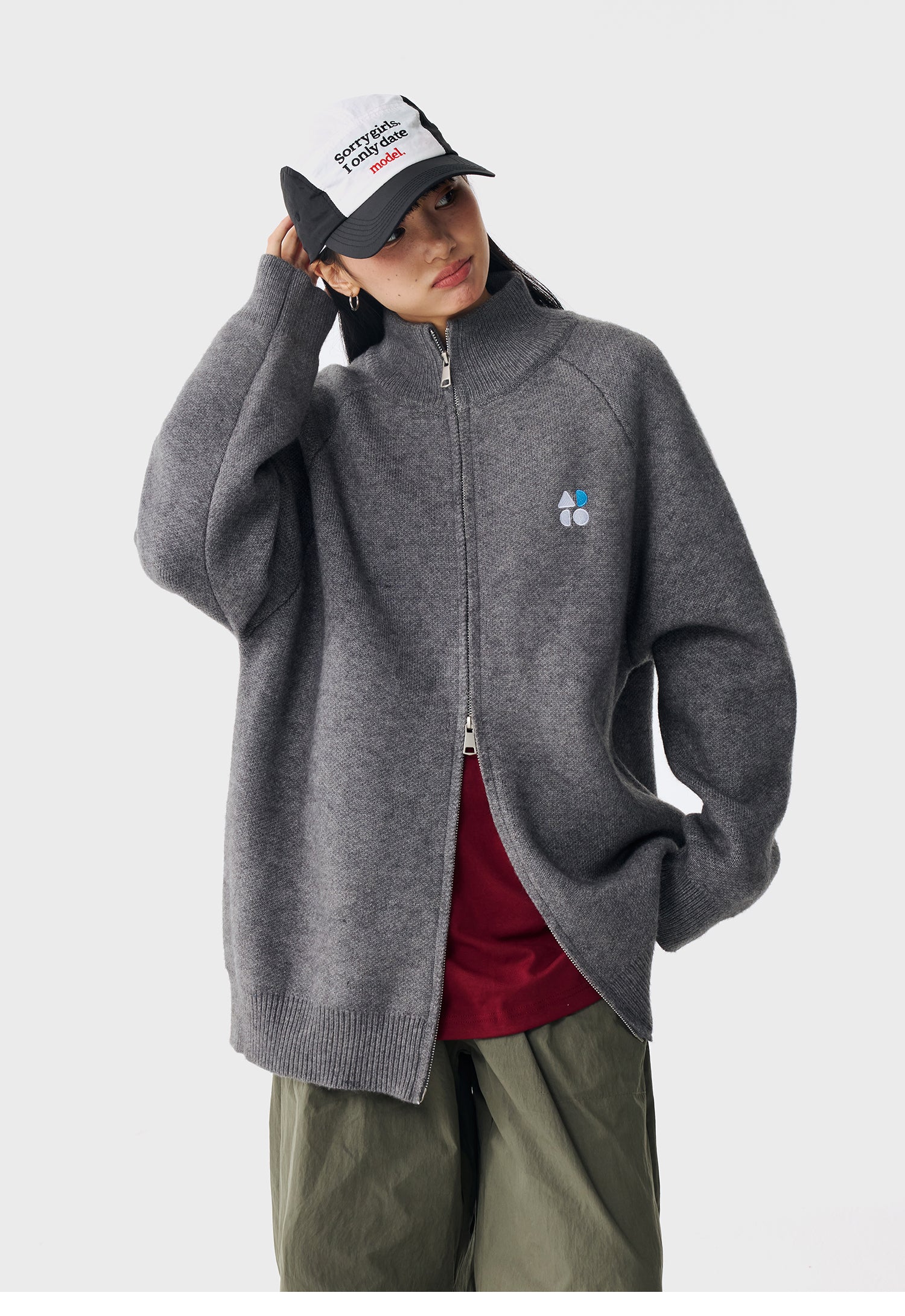 OWOX Cardigan Premuim Zip Knit Jacket