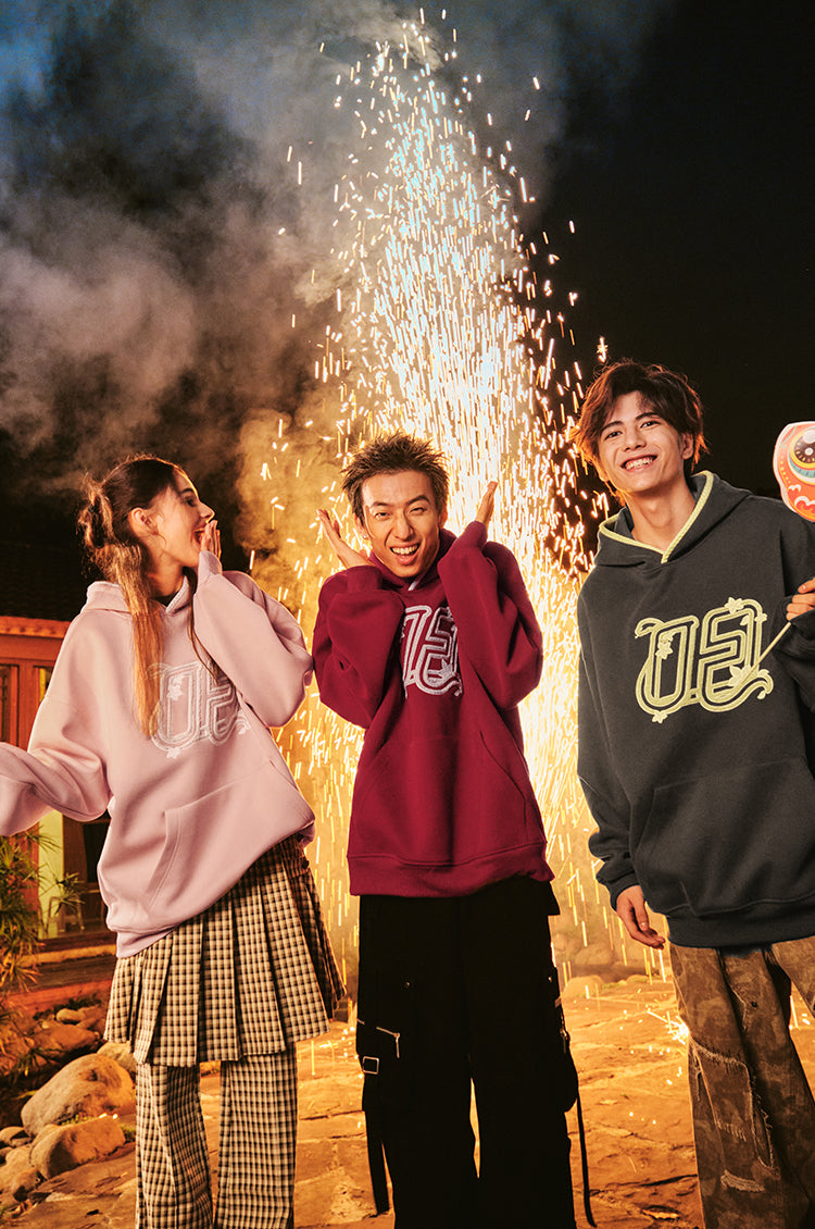 FORNINES Year of the Snake New Year Fleece Hoodie