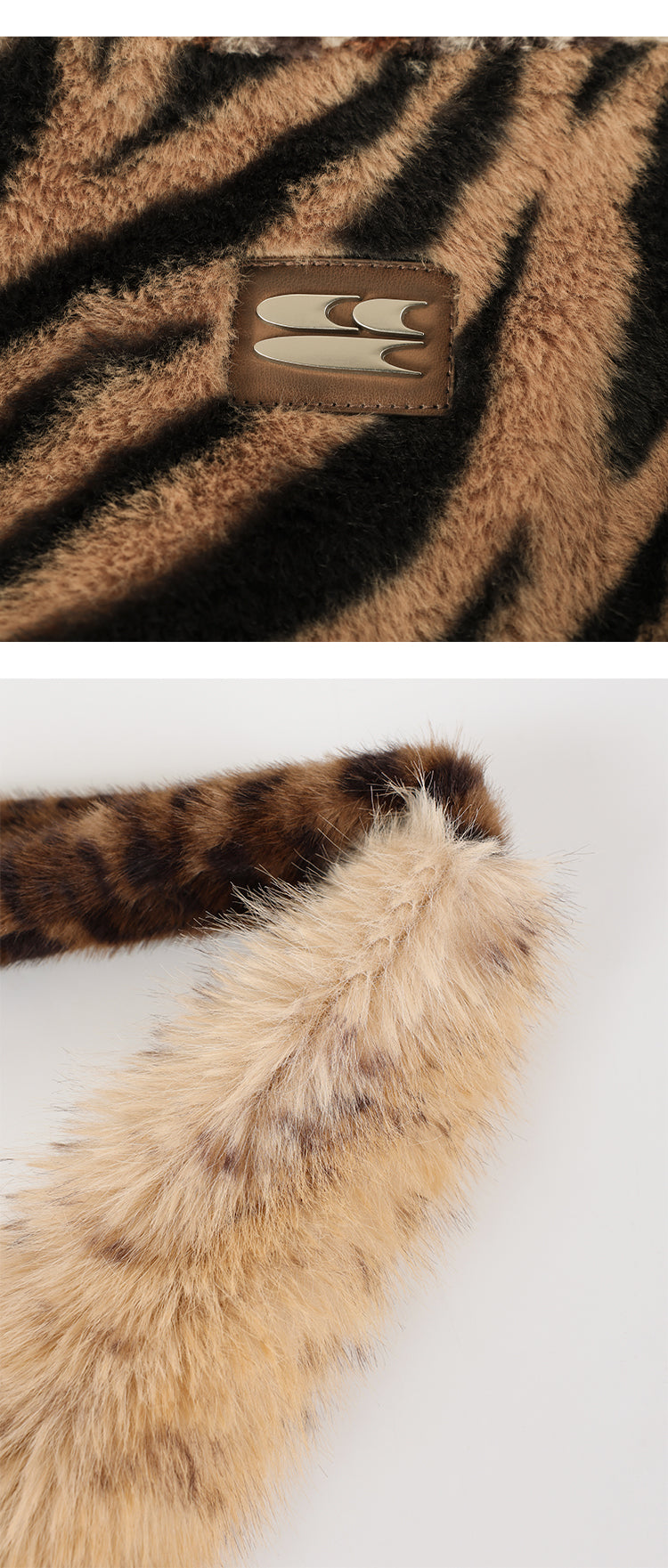 CryingCenter Assorted animal fur panelled cross-body bag Crying Center