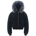 BTSG Corduroy Detachable Hat Fur Collar Seat Mountain Carved Cotton Jacket