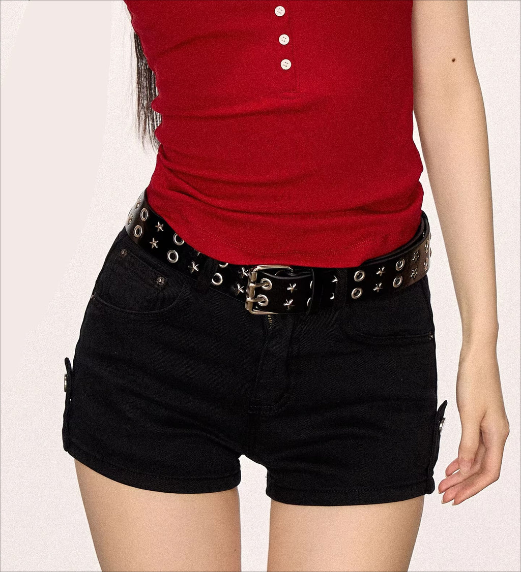 Cherry Melody High Waist Hip-wrapped Denim Shorts
